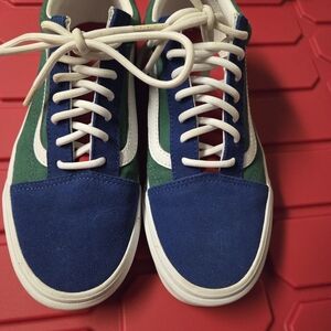 Womens Vans Blue and Green Sneakers Size 7.5 Mens 6